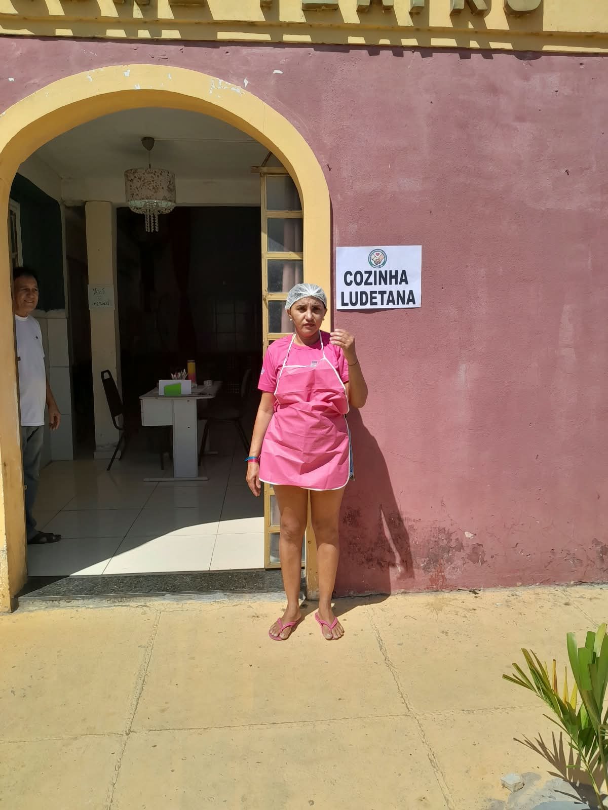 Fachada da Cozinha Ludetana, projeto de alimentação gratuita da Fundação, em Campo Maior-PI.